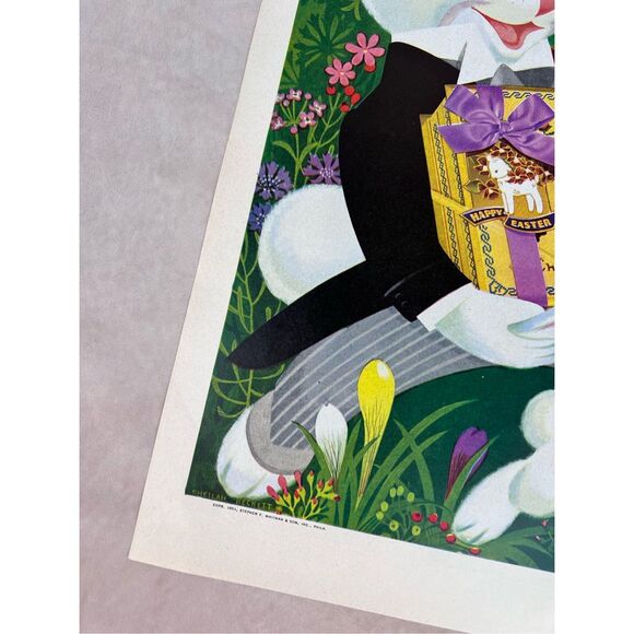 Vintage 1951 Whitman Sampler Easter Print Ad Chocolate Mod MCM - Picture 2 of 5